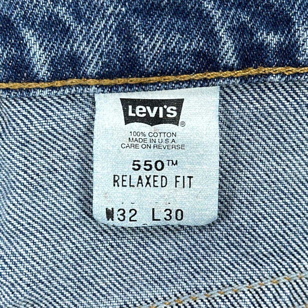 Vintage Levi's 550 Jeans Mens 32x30 Blue Relaxed Fit Orange Tab Made in USA 90s - Picture 4 of 16